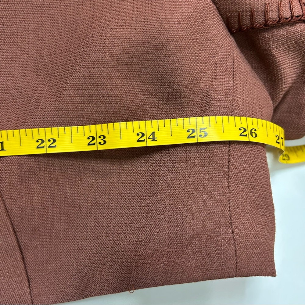 NWT H&M STUDIO COLLECTION CROPPED LINEN-BLEND BLAZER (Size XL) - Picture 9 of 9